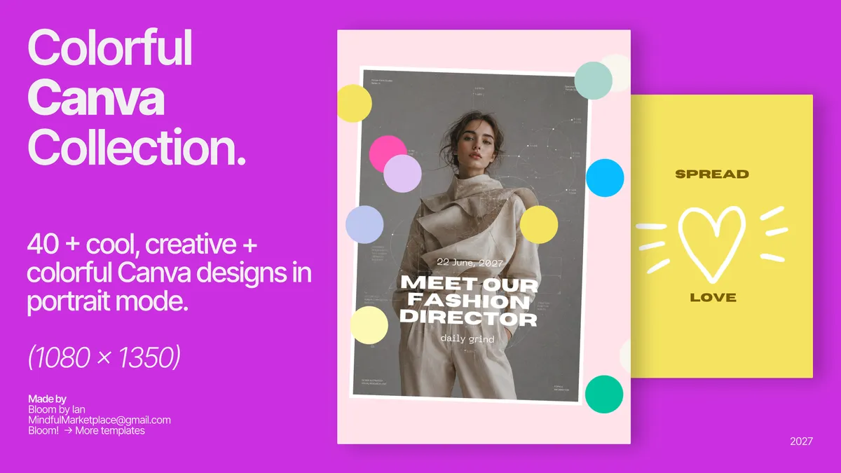 40 + Colorful Canva Instagram Posts